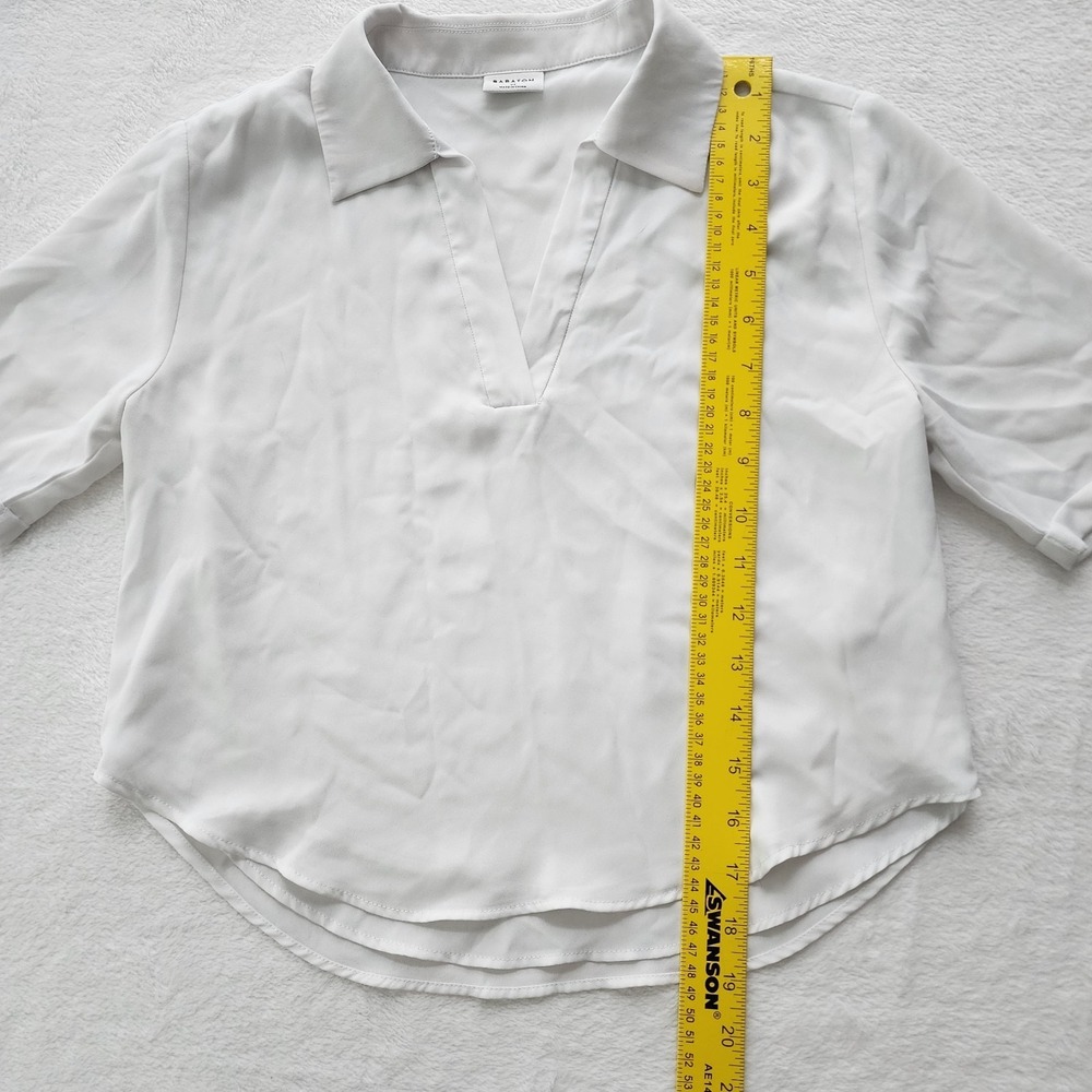 Babiton Aritzia Blouse Womens XS Lightweight Formal Shirt Collared Office‎ Work - Picture 9 of 12